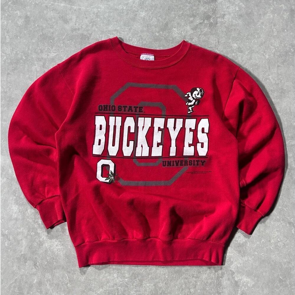 90s Vintage Ohio State Buckeyes Red Crewneck Size L